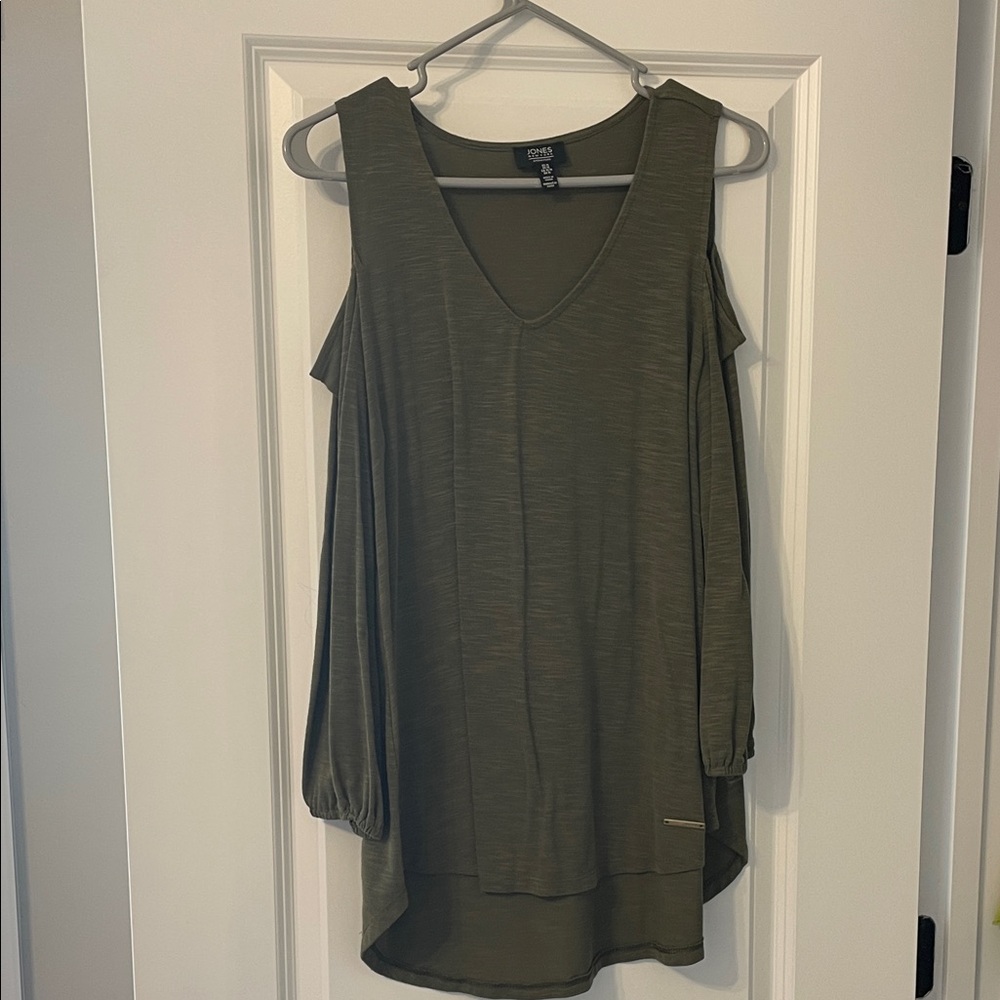 Chico's Dark Green Cold Shoulder Tunic